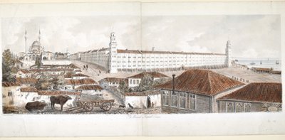 Widok szpitala Barrack w Scutari, 1857 autorstwa Lady Alicia Blackwood