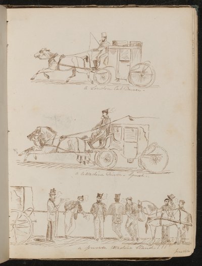 Badania „londyńskiego taksówkarza”, „kierowcy Cittadine – Genua” i „stoiska Genoese Cittadine” z 26/61 czerwca autorstwa Lady Butler