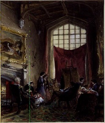 Nasz salon, Piccadilly (akwarela) autorstwa Lady Honoria Cadogan