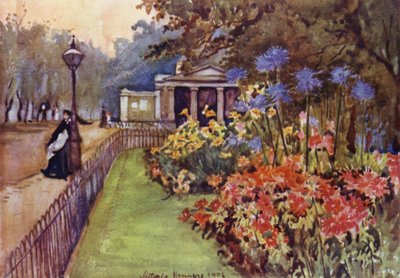 Autumn Beds, Hyde Park (colour litho)   1402249   pl       polish Successfully Translated  Original: Sunset Glow at Seta (Seta sekisho), from the series "Eight Views of Omi (Omi hakkei no uchi)" Translat: Sunset Glow at Seta (Seta sekisho), from the series autorstwa Lady Victoria Marjorie Harriet Manners