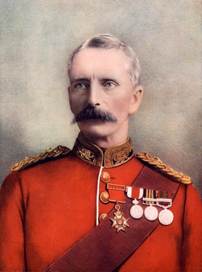 Generał dywizji Sir ERP Woodgate, żołnierz brytyjski, ok. 1900 1902. autorstwa Lafayette