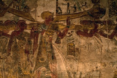 Płaskorzeźba ze świątyni Derra, Dolna Nubia, Egipt, cywilizacja egipska, Nowe Państwo, dynastia XIX autorstwa Amadeo (after) Modigliani