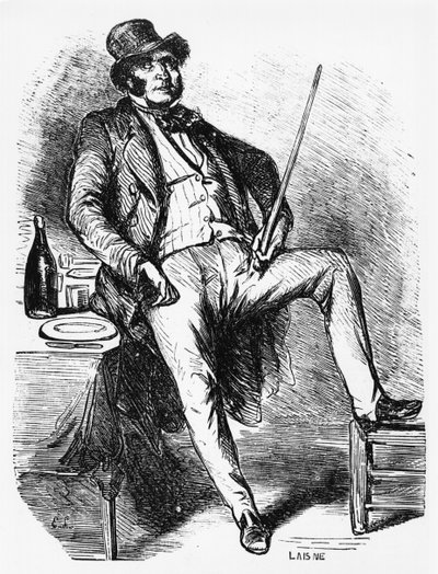 Vautrin, ilustracja z „Le Pere Goriot” Honore de Balzac (1799-1850) autorstwa Laisne