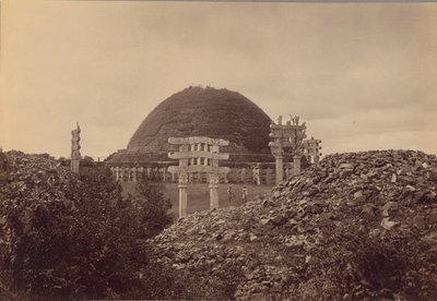Ogólny widok na Sanchi Tope, dystrykt Bhopal autorstwa Lala Deen Dayal
