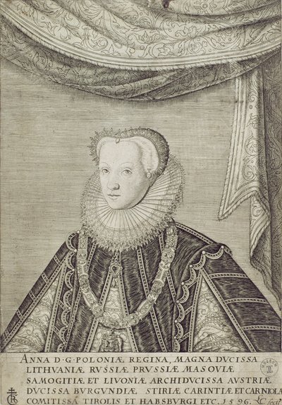 Anna Habsburg (1573-98) Królowa Polski, 1596 autorstwa Lambert Cornelis