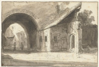 St. Janspoort w Arnhem S Jans Gate to Aernhem (tytuł na obiekcie) autorstwa Lambert Doomer