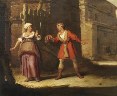 Abigail i Nabal autorstwa Lambert Jacobsz.