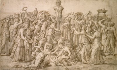 Ofiara dla Priapa, 1540 autorstwa Lambert Lombard
