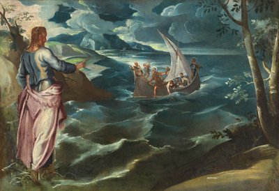 Chrystus nad Jeziorem Galilejskim, ok. n.e. 1570s. autorstwa Lambert Sustris