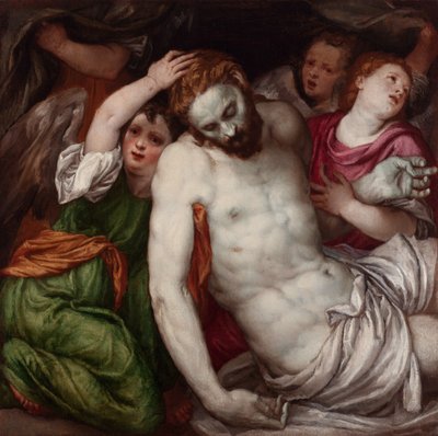 Pieta z Aniołami autorstwa Lambert Sustris