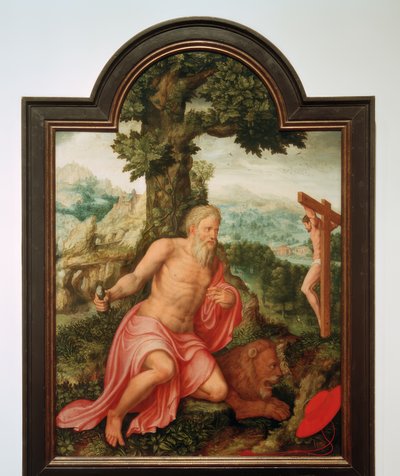Krajobraz ze św. Hieronim autorstwa Lambert van Noort