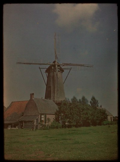 Wiatrak w wiosce Het Klompje (lub: De Klomp), Zeist, na Koppeldijk autorstwa Lambertus Hendrik van Berk