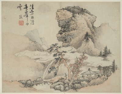 Krajobraz w stylu starożytnych mistrzów: po Fang Congyi (aktywny ok. 1340-80) autorstwa Lan Ying