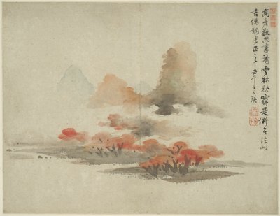 Krajobraz w stylu starożytnych mistrzów: wg Gao Kegong (1248-1310) autorstwa Lan Ying