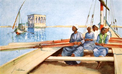 „Do Philae w Felucca”, 1908. autorstwa Lance Thackeray
