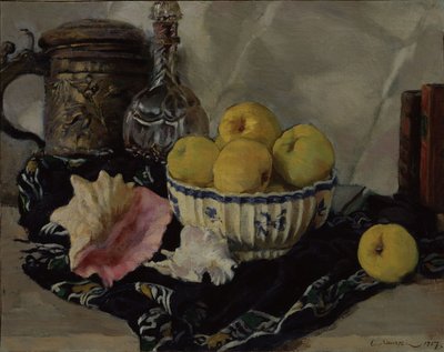 Martwa natura. Muszla i jabłka, 1917 autorstwa Lanceray