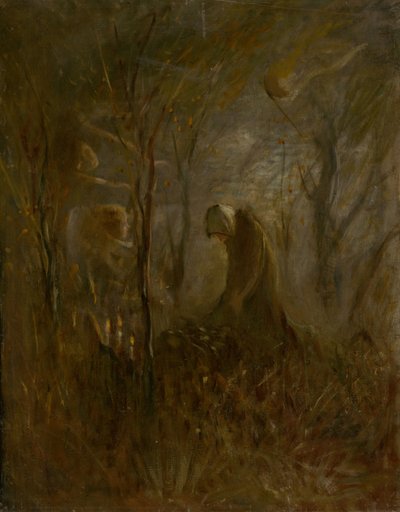 Modlitwa nad grobem, 1895. autorstwa Laszlo Mednyanszky