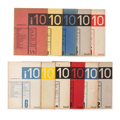 Numery tomu I magazynu „i10 International Revue” autorstwa Laszlo Moholy Nagy