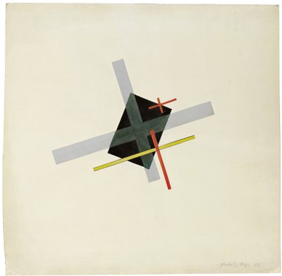 Kolaż z czarnym środkiem, 1922 autorstwa Laszlo Moholy Nagy