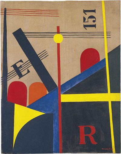 Duże malowidło kolejowe, 1920 autorstwa Laszlo Moholy-Nagy
