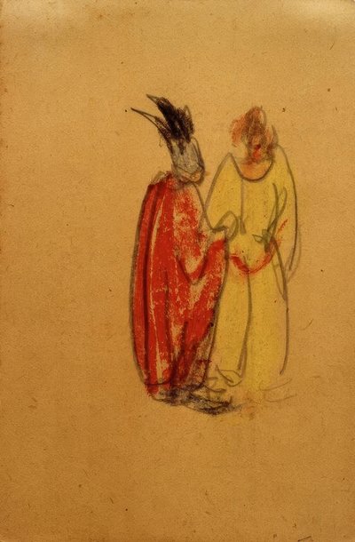 Bez tytułu (Ortrúd i Elsa von Brabant w sporze) autorstwa Laszlo Moholy-Nagy