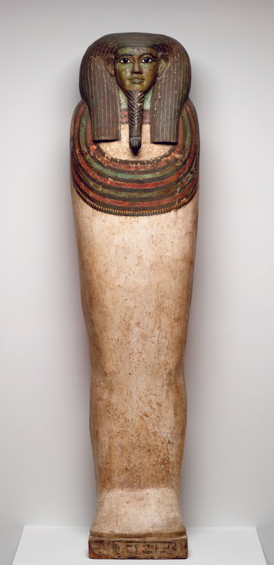 Trumna Horankh, ok. 700 p.n.e. (drewno, zaprawa, farba, obsydian, kalcyt i brąz) autorstwa Late Period Egyptian