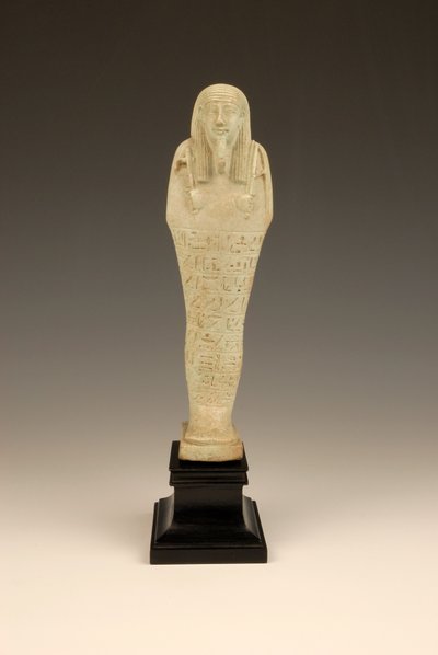 Shabti Imhotepa, 380-342 pne (fajans i zielona glazura) autorstwa Late Period Egyptian