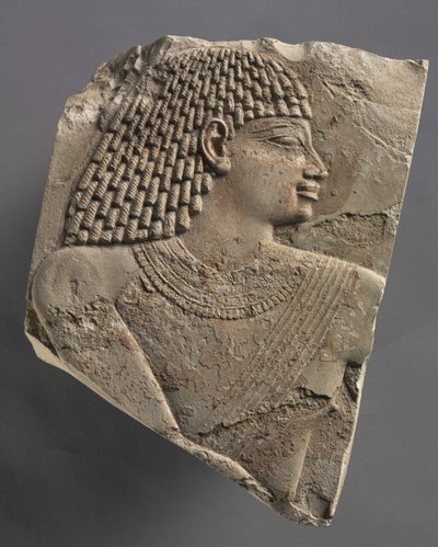 Mała głowa mężczyzny, ok. 667-647 pne autorstwa Late Period Egyptian