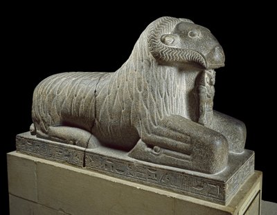 Posąg barana Amona, ok. 680 pne (granit) autorstwa Late Period Egyptian