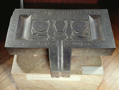 Tablica wotywna Hor-ir-aa, Saite (bazalt) autorstwa Late Period Egyptian