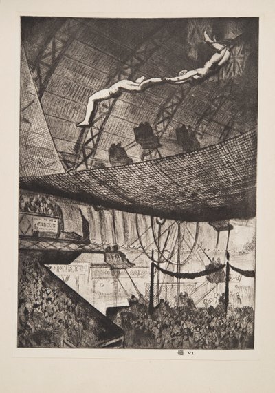 Akrobaci, wyd. 1925. autorstwa Laura Knight