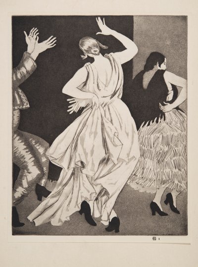 Hiszpańska tancerka nr 1, wyd. 1923. autorstwa Laura Knight