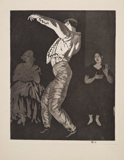 Hiszpańska tancerka nr II, wyd. 1923. autorstwa Laura Knight