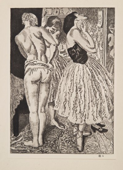 Trzy Gracje Baletu, wyd. 1927. autorstwa Laura Knight