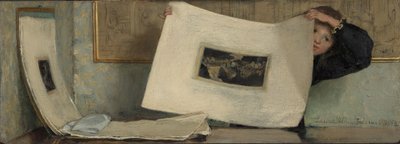 Anna przegląda portfolio grafik autorstwa Laura Theresa Alma Tadema (Lady)