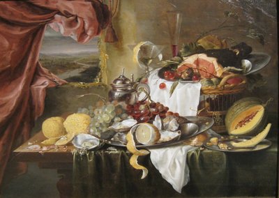 Martwa natura z wyimaginowanym widokiem autorstwa Laurens Craen