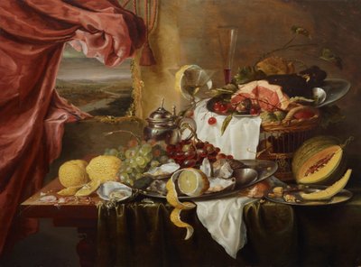 Martwa natura z wyimaginowanym widokiem autorstwa Laurens Craen