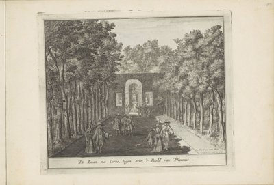 Aleja i pomnik Ceres w ogrodach pałacu Het Loo Laan na Ceres, naprzeciwko posągu Faunusa (tytuł na obiekcie) Holenderski Field Splendor, Of ​​