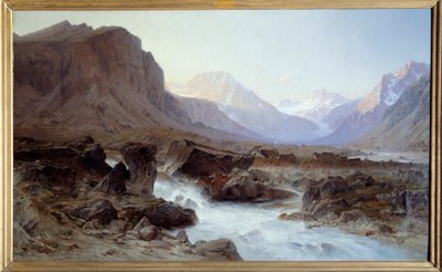 La Berarde w Oisans. Obraz Laurenta Guétala (1841-1892) autorstwa Laurent Guétal