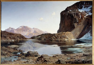Jezioro Eychauda w Alpach. Obraz Laurenta Guetala (1841-1892) autorstwa Laurent Guétal