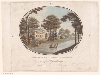 Widok Ranston w Dorsetshire Ranston w Dorsethshire La Seigneurie de Jh Ryves Ecuyer. (tytuł na obiekcie) Jardins Anglais (tytuł serii na obiekcie) Ogrody angielskie (tytuł serii) autorstwa Laurent Guyot