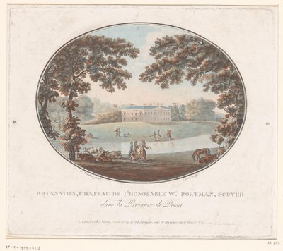 Widok wiejskiego domu Sir Williama Portmana w Bryanston Bryanston, Chateau de l
