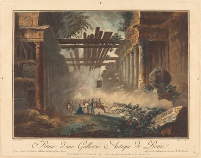 Ruiny starożytnej galerii w Rzymie autorstwa Laurent Guyot after Hubert Robert
