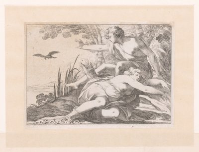 Apollo i Coronis autorstwa Laurent de La Hire