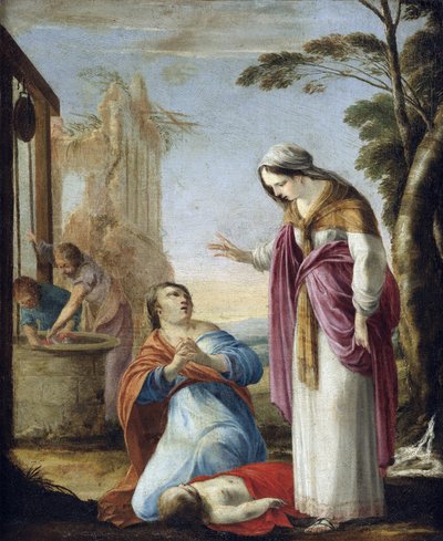 Święta Elżbieta Węgierska (1207-1231) - Święta Elżbieta z Turyngii - Cud Świętej Elżbiety z Turyngii - Obraz Laurenta de La Hyre (1606-1656) - Olej na płótnie, 77,5 x 64 - Kolekcja prywatna autorstwa Laurent de la Hyre