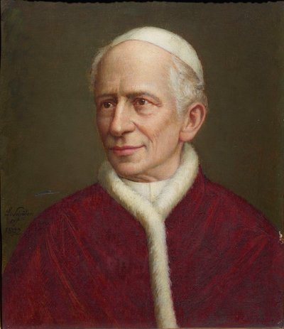 Portret papieża Leona XIII 1810-1903, 1892. autorstwa Laurenz Schäfer