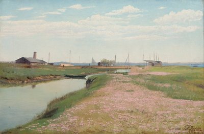 Rzeka i port w Frederiksværk autorstwa Laurits Andersen Ring