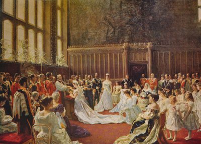 Ślub króla Jerzego V, 1894, c1915 autorstwa Laurits Regner Tuxen