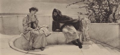 Stara historia (fotograwiura) autorstwa Lawrence (after) Alma Tadema
