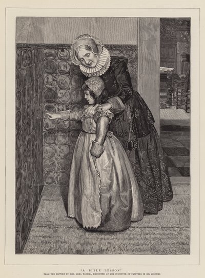 Lekcja biblijna autorstwa Lawrence Alma Tadema